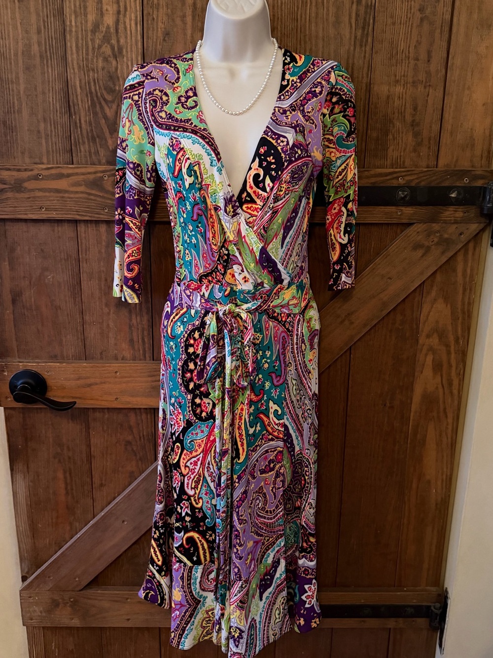 Etro Purple and Yellow Printed Midi Dress